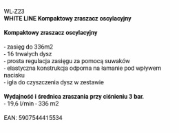 PCV Zraszacz Oscylacyjny kompaktowy 336m/2 WL-Z23