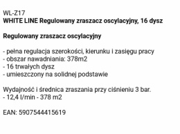 Zraszacz Oscylacyjny 16-Dysz 378m/2 WL-Z17