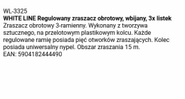 Zraszacz obrotowy 3xListek 176m2 1-Kolec WL-3325