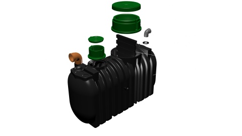 Kompletna Oczyszczalnia 2000L (dwukomorowa) 10 Tuneli (150L)