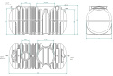 Kompletna Oczyszczalnia 3000L (dwukomorowa) 60mb(3x20mb)