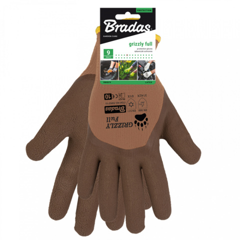 Rękawice Bradas Grizzly Full Latex Rozmiar 10