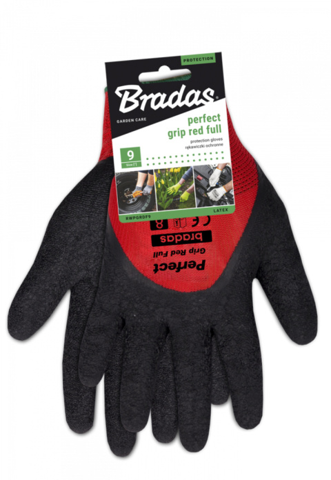 Rękawice ochronne PERFECT GRIP RED FULL lateks, rozmiar 10