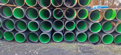 Rura karbowana Przepustowa 800/6000 SN8 z kielichem bez uszczelki