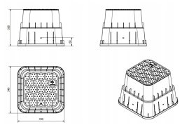 Studzienka na armaturę Large Brązowa