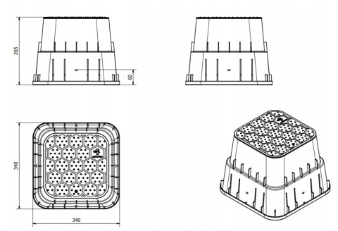 Studzienka na armaturę Large Brązowa