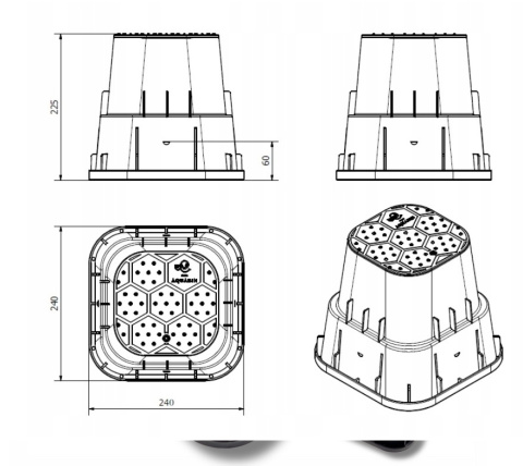 Studzienka na armaturę Mini Brązowa