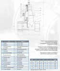 Zasuwa gwintowana DN-32 PN 10/16 sfero (uszczelnienie gumowe) NORSON