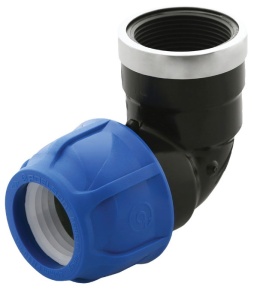 Kolano PE GW gwint wewnętrzny 90-3