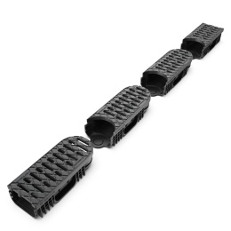 Odwodnienie liniowe łukowe kanał skrętny Easy2 DN100 A-15 moduł POCZĄTKOWY 30cm 75mm