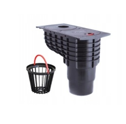 Osadnik rynny Grafit dolny