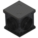 Studnia plastikowa 400x400 pokrywa pełna czarna