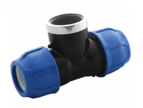 Trójnik PE GW gwint wewnętrzny 110-4"-110