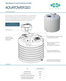 Zbiornik 22000L Aquatower na deszczówkę Naziemny
