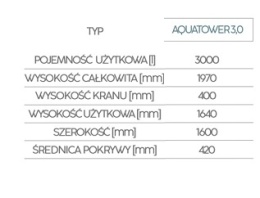 Zbiornik 3000L Aquatower na deszczówkę Naziemny